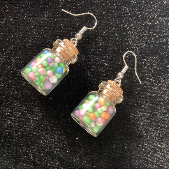 Cute Drop Earrings Candy‎ Jar - New -#135EP1 - Picture 1 of 4